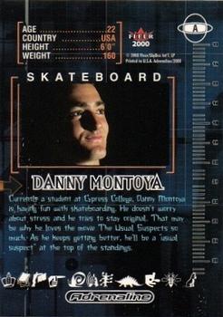 2000 Fleer Adrenaline - Autographs #A Danny Montoya Back